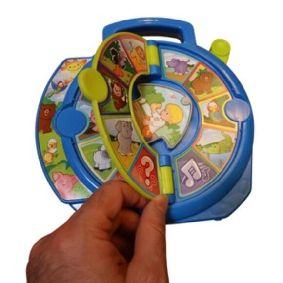 Fisher‑Price Blue Animal Sound Wheel Educational Animal Sounds Toy Fully Working - Picture 3 of 6